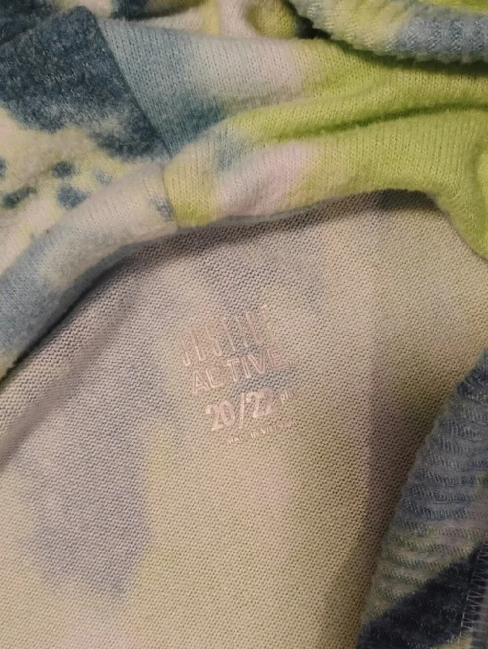 Justice Tie-Dye Hoodie in Blue and Lime